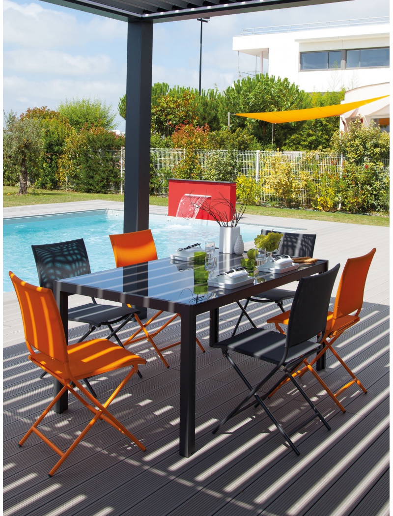 Proloisirs Table MT 160 Gris royal